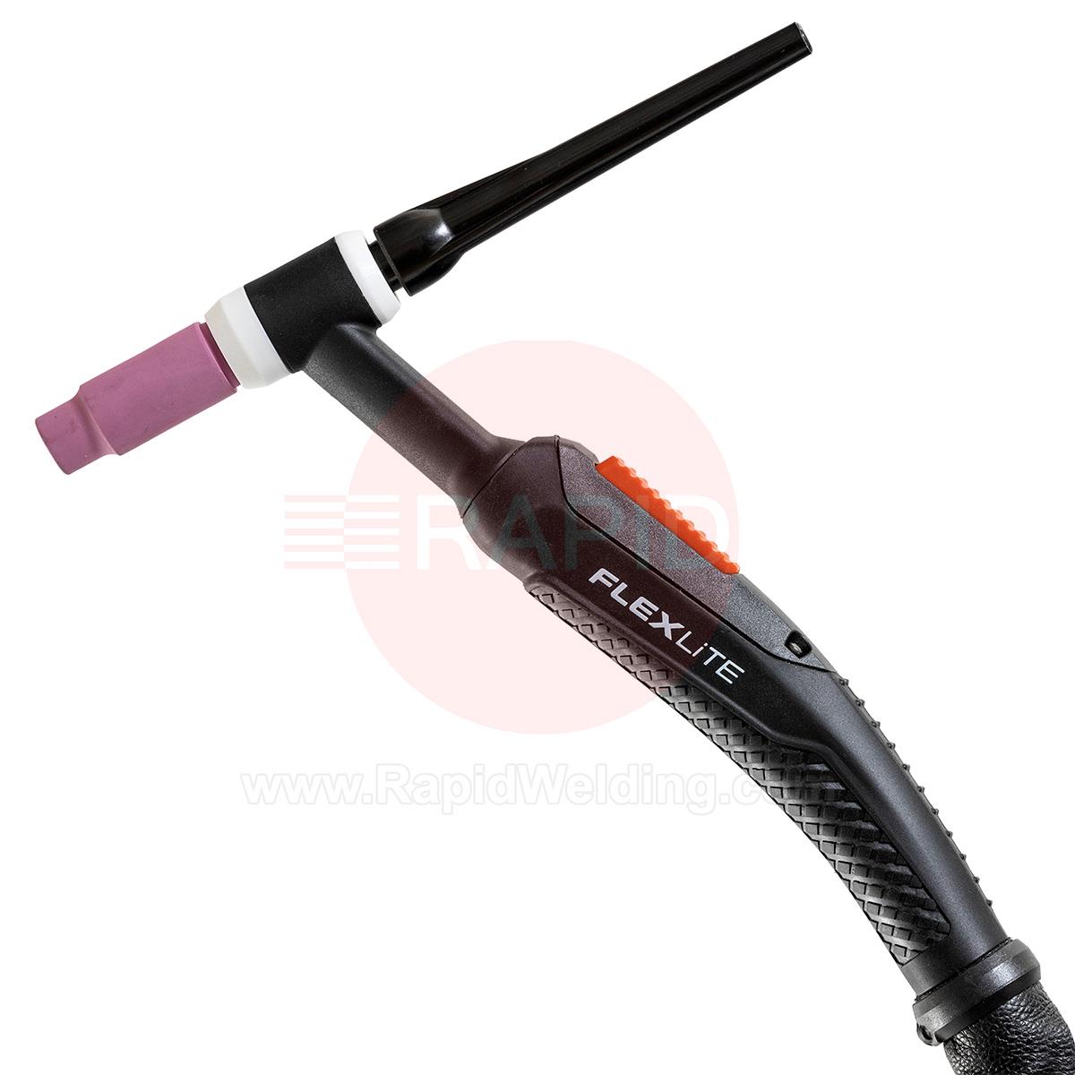 TX223G  Kemppi Flexlite TX K3 223G Air Cooled 220 Amp TIG Torch, with 70° Angle Neck - 4 Pin
